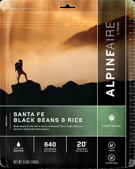 AlpineAire Foods Haricots noirs et riz Santa Fe