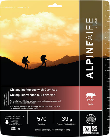 AlpineAire Foods Chilaquiles verdes aux carnitas