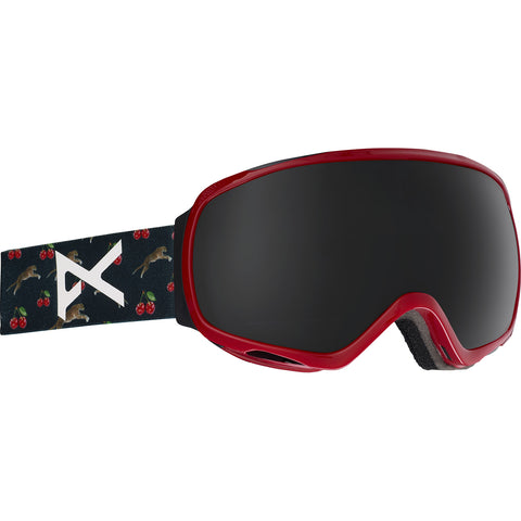 Anon Lunettes de ski Tempest - Monture Black Cherries - Lentille Dark Smoke Femme