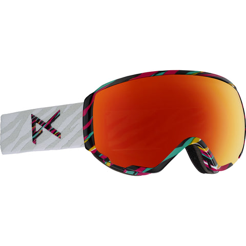Anon Lunettes de ski WM1 - Monture Disco Tiger - Lentille Red Solex + lentille de remplacement Femme