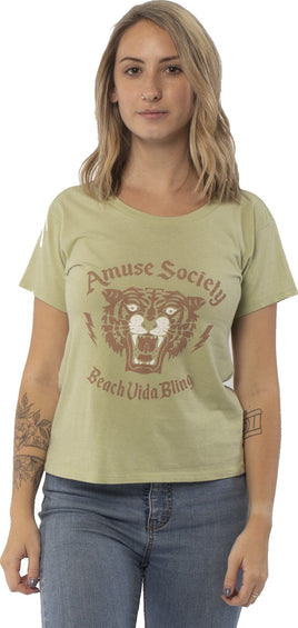 Amuse Society T-shirt en maille ajustée Tiger Vintage - Femme