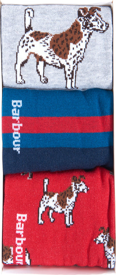 Barbour Coffret cadeau de chaussettes Dog Stripe
