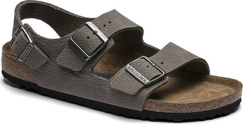 Birkenstock Milano Lit de pied souple en cuir Nubuck - Unisexe