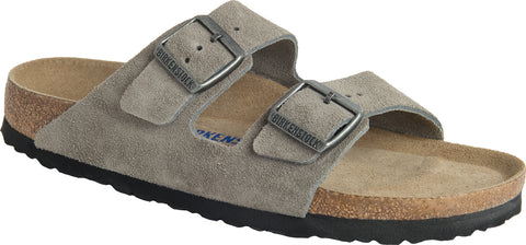 Birkenstock Sandales en cuir Suède Arizona Lit de pied souple - Étroite - Unisexe