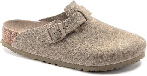 Birkenstock Sandales en cuir suéde Boston Lit de pied souple - Unisexe