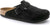 Birkenstock Mules Boston Lit de pied souple Suède [Étroite] - Unisexe - Black