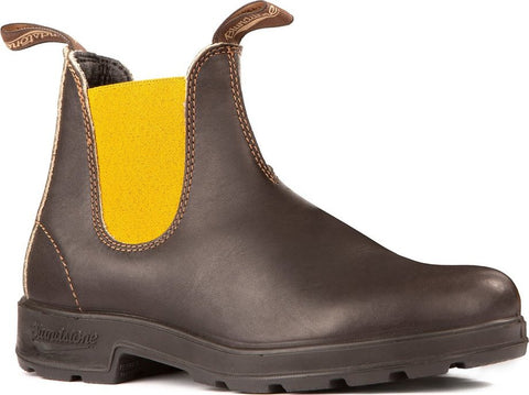 Blundstone Bottes 1919 - L'Originale en brun stout avec bande élastique moutarde - Unisexe
