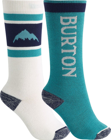 Burton Lot de deux paires de chaussettes intermédiaires pour planche à neige Weekend - Enfant