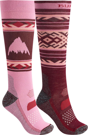 Burton Lolt de 2 paires de chaussettes légères haute performance pour planche à neige - Femme