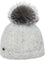 Canadian Hat Tuque en angora avec pompon en fourrure recyclée Vale-P - Femme - Grey