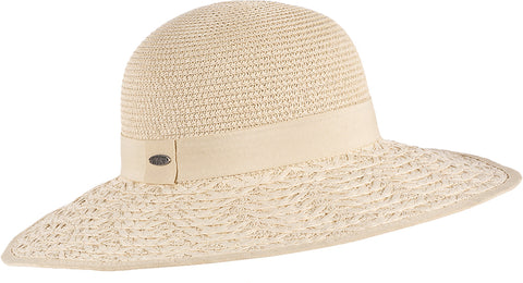 Canadian Hat Chapeau Carlinia Floppy Mix Paille Et Passepoil Ruban - Femme
