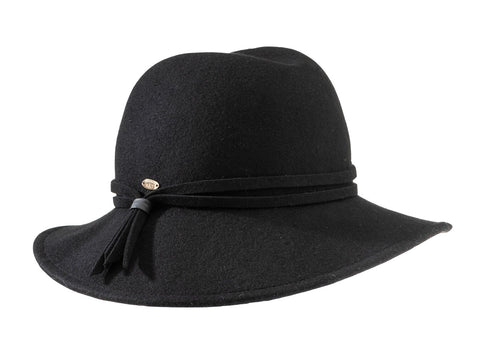 Canadian Hat Chapeau Waverly Feutre Imperméable Fedora Avec Gland - Femme