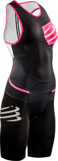 Compressport Combinaison à manches courtes triathlon aerodynamique - Femme