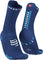 Compressport Chaussettes hautes Run v4.0 Pro Racing - Unisexe - Sodalite - Fluo Blue