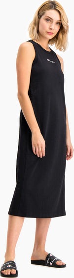 Champion Reverse Weave Robe Ribbed Insert Script Logo Midi Tank - Femme