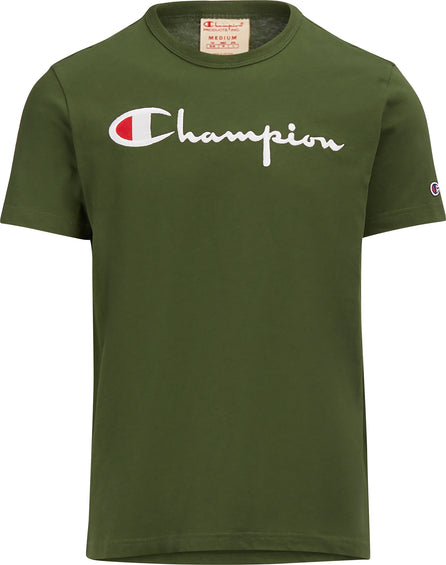 Champion Reverse Weave T-Shirt à col rond Full Script Logo Homme