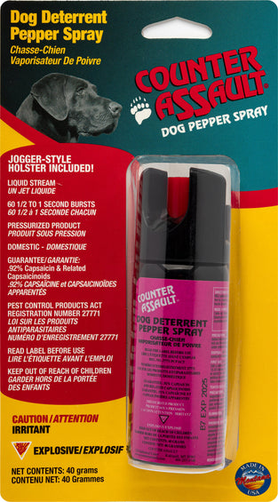 Counter Assault Vaporisateur de répulsif au poivre Canadian Dog - Rose