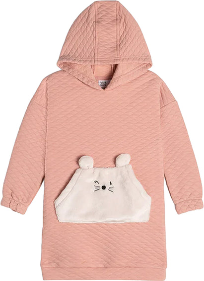 Deux par Deux Robe à capuchon matelassée à manches longues - Grande Fille