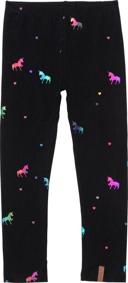Deux par Deux Legging avec imprimé licorne en argent - Grande Fille