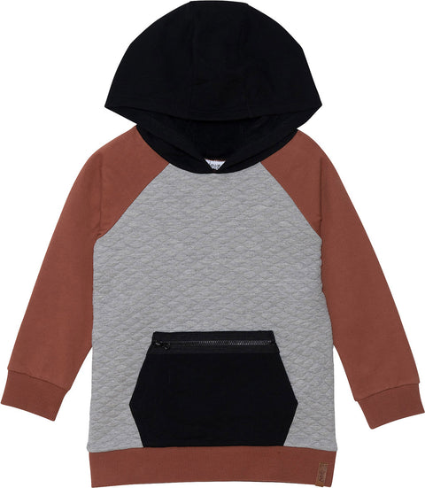 Deux par Deux Chandail en molleton matelassé à capuchon avec poche à glissière - Petit Garçon