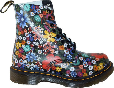 Dr. Martens Bottes lacées 1460 Pascal à imprimé fleuri - Femme