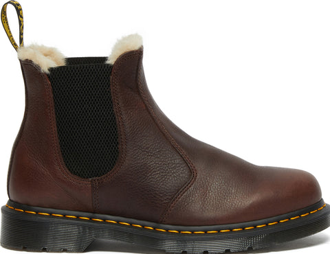 Dr. Martens Bottes Chelsea en cuir 2976 doublées de fourrure synthétique - Unisexe