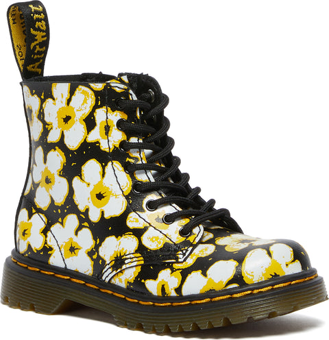 Dr. Martens Bottes en cuir à fleurs 1460 Pascal Pansy Fayre - Tout-petit