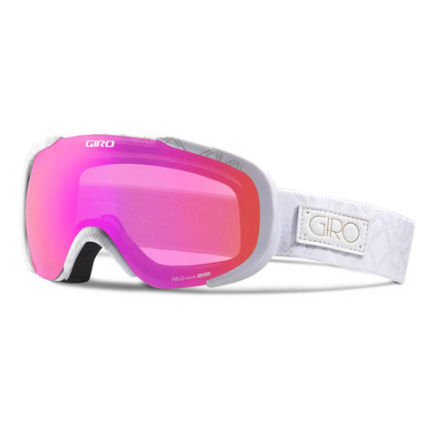 Giro Lunettes de ski Field - White Deco - Lentille Amber Pink Femme