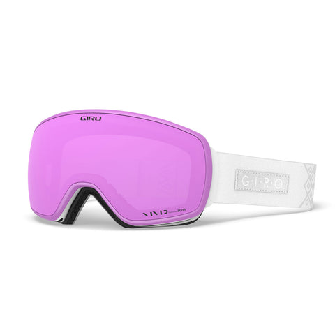 Giro Lunettes de ski Eave White Velvet - Lentille Vivid Pink et Infrared Femme