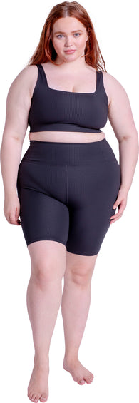 Girlfriend Collective Short de vélo à taille haute RIB - Femme