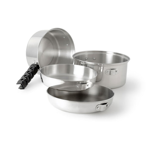 GSI Outdoors Ensemble Glacier Stainless Cookset Moyen