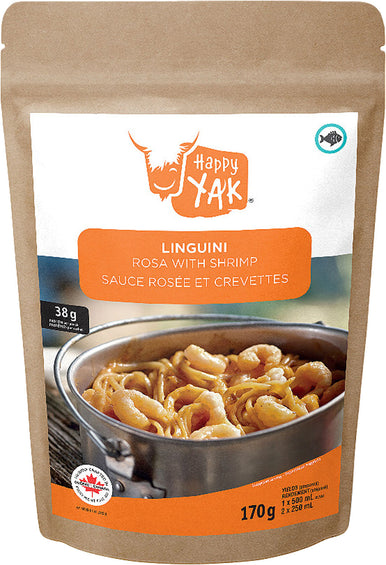 Happy Yak Linguini aux crevettes et sauce rosée