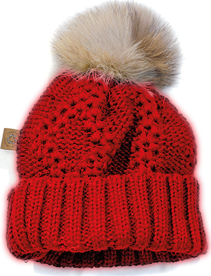 Harricana Tuque Kako avec Pompon en fourrure réutilisée - Femme