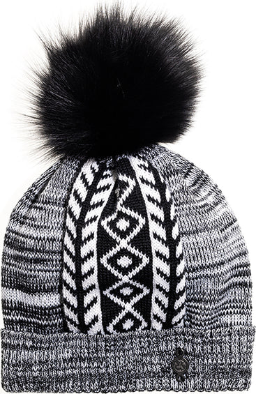 Harricana Tuque Middle Jacquard avec Pompom en fourrure Réutilisée - Unisexe