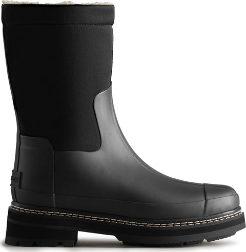 Hunter Bottes de pluie Refined Stitch avec haut enroulé en Sherpa - Femme