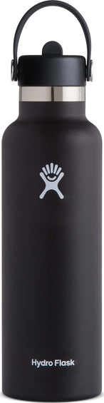 Hydro Flask Bouteille à ouverture standard avec bouchon standard avec paille Flex 621ml