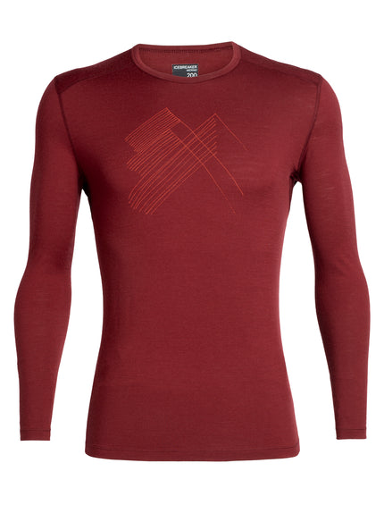 Icebreaker 200 Oasis LS Crewe Snap Head - Homme