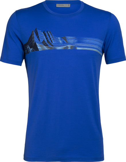Icebreaker T-shirt à manches courtes Tech Lite Crewe Mont Blanc Moiré - Homme