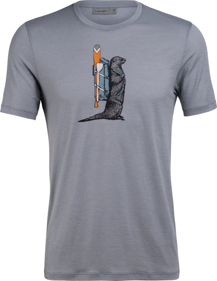 Icebreaker T-shirt à manches courtes Tech Lite Crewe Otter Paddle - Homme