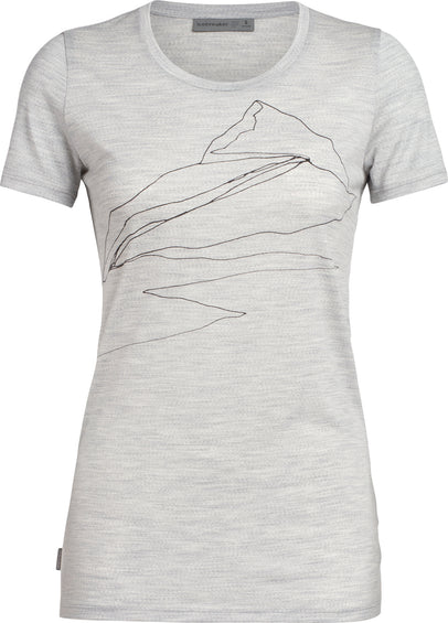 Icebreaker T-shirt à manches courtes Tech Lite Low Crewe Sunrise Summit - Femme