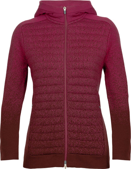 icebreaker Chandail à capuchon glissière isolé à manches longues ZoneKnit - Femme