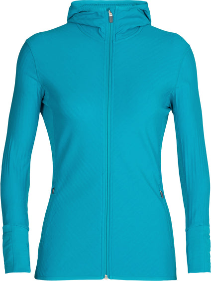 Icebreaker Veste à capuche zippée à manches longues RealFleece™ Merino Descender - Femme