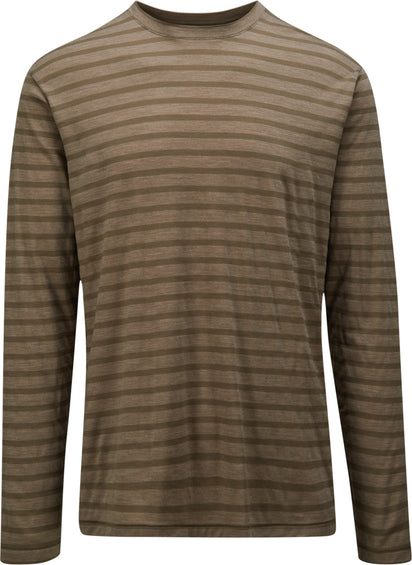 Icebreaker T-shirt à manches longues et col rond Utility Explore Stripe - Homme