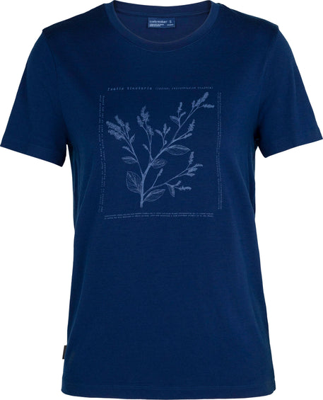 icebreaker T-shirt à manches courtes et col rond Sisao Indigo - Femme
