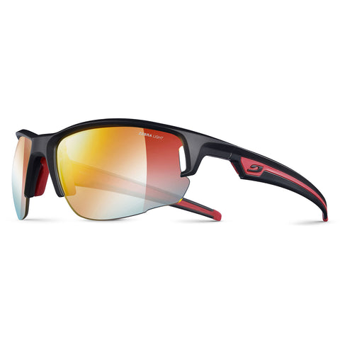 Julbo Lunettes de soleil Venturi - Mat Black - Red - Lentille Zebra Light Fire Yellow Fire Flash