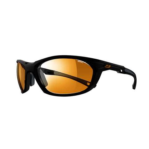 Julbo Lunettes de soleil Race 2.0 Speed - Shiny Black-Grey - Lentille Zebra -Yellow-Brown