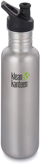 Klean Kanteen Bouteille Classic en acier inoxydable avec couvercle sport - 27 Onces