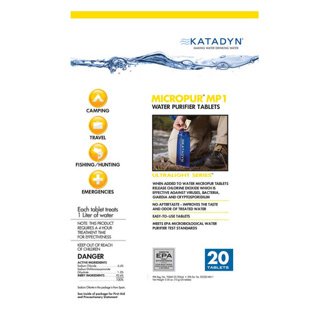 Katadyn Pastilles désinfectantes Micropur MP1