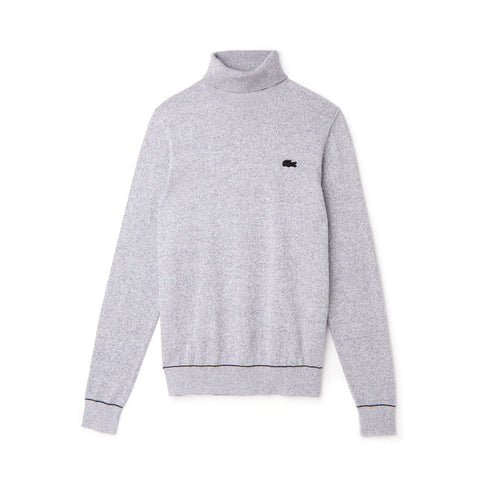 Lacoste Pull Col Roulé Lacoste Live En Jersey De Coton Et Cachemire Uni