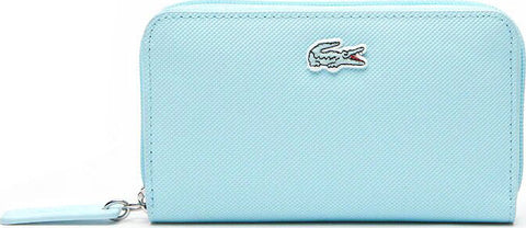 Lacoste Portefeuille zippé L.12.12 Concept petit piqué uni 12 cartes Femme